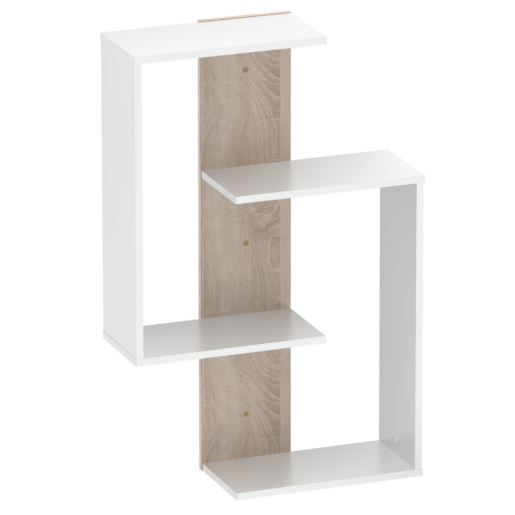 Polita suspendata alb stejar sonoma Valpa 65x22x100 cm