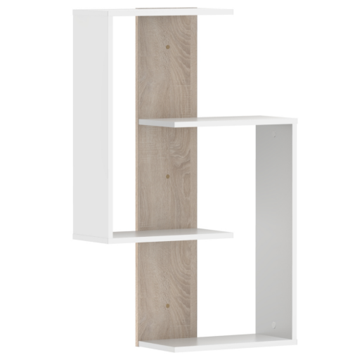 Polita suspendata alb stejar sonoma Valpa 65x22x100 cm