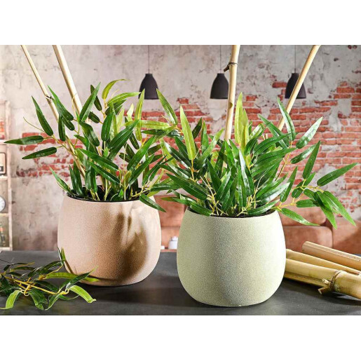 Ghiveci flori portelan caramiziu negru Ø 16,5 cm x 14 H