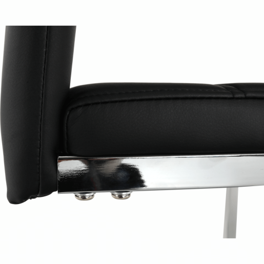 Scaun dining negru crom Vatena 42x56x99 cm 