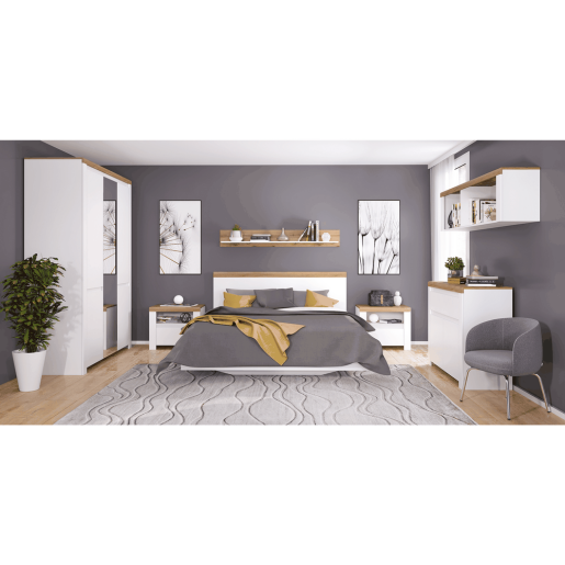 Etajera DTD laminat alb stejar wotan Vilgo 150x20x21 cm