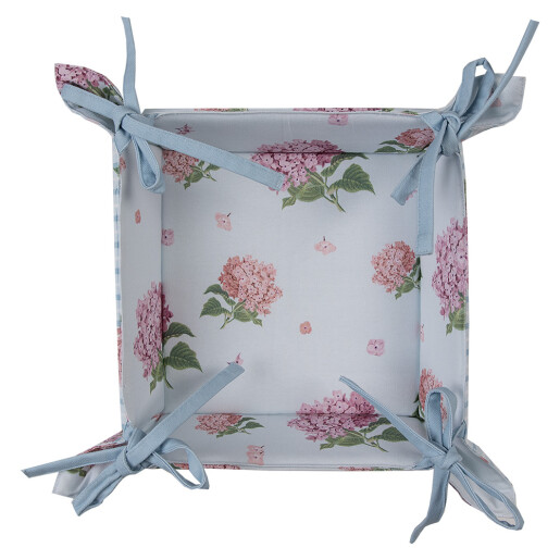 Cos paine bumbac multicolor Hortensii 35x35x8 cm