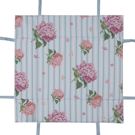 Cos paine bumbac multicolor Hortensii 35x35x8 cm