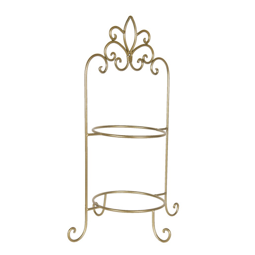 Suport platouri fier auriu 38x30x57 cm