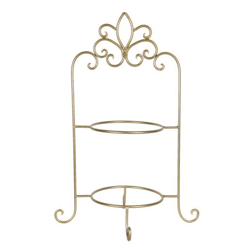 Suport platouri fier auriu 38x30x57 cm
