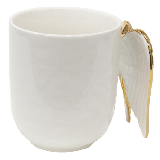 Cana ceramica alba Wings 11x9x10 cm, 350 ml