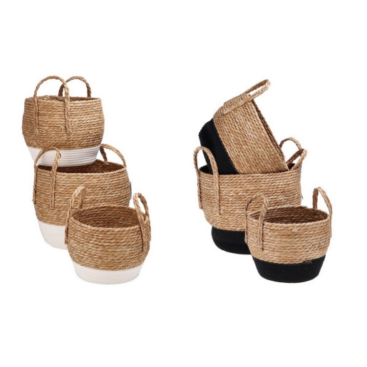 Set 6 cosuri depozitare iarba mare multicolor 26 x 20,5, 30 x 25, 33,5 x 29,5 cm