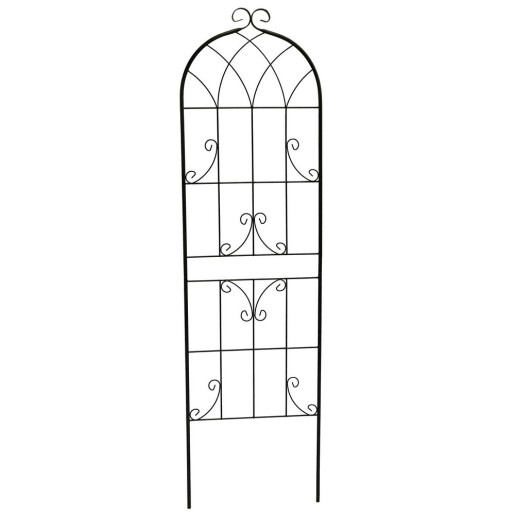 Suport gradina flori fier negru 50 x 2 x 180 cm