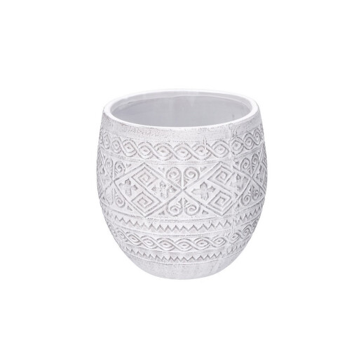 Ghiveci flori teracota gri 24 x 24 cm