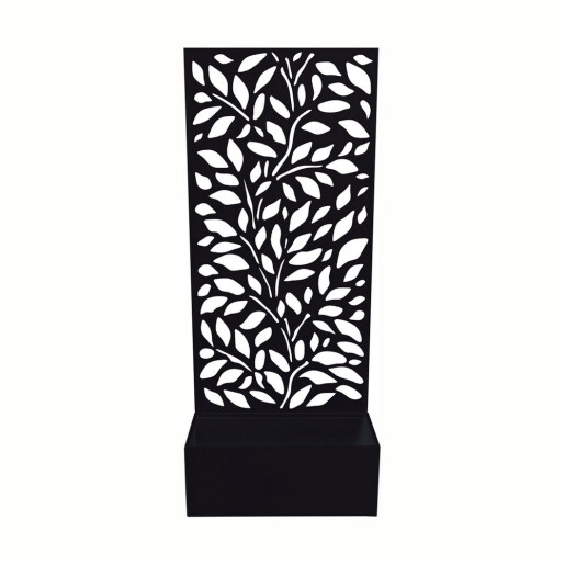 Jardiniera flori fier negru 50 x 22 x 120 cm
