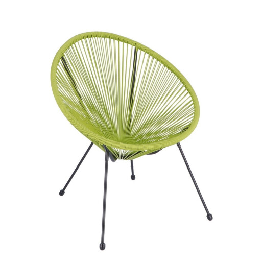 Scaun fier negru textil verde 68 x 61,5 x 81,5 cm