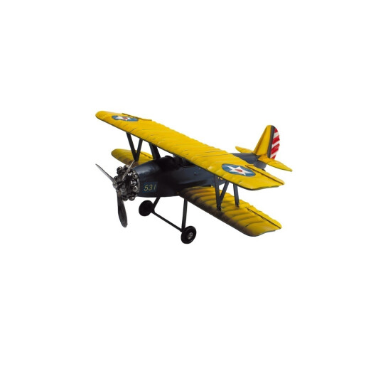 Macheta avion fier multicolor 33 x 33 x 13,5 cm