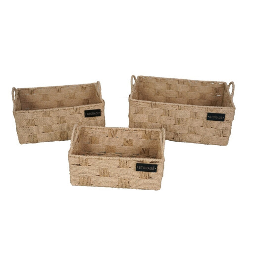 Set 3 cosuri depozitare 27,5 x 18 x 16, 32 x 22 x 18, 38 x 26 x 20,5 cm