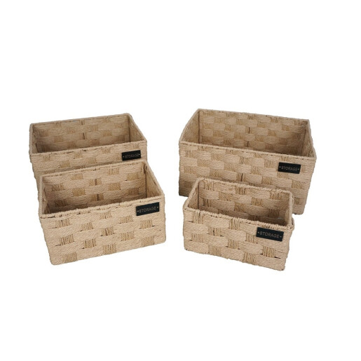 Set 4 cosuri depozitare 25 x 15 x 14, 30 x 20 x 16, 35 x 25 x 18, 40 x 30 x 20 cm