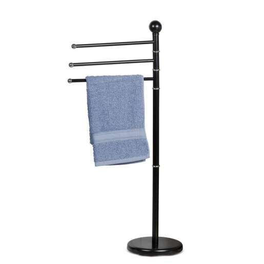 Suport prosoape fier negru 22 x 90 cm