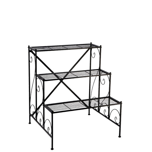 Raft pardoseala fier negru 60 x 58 x 70 cm