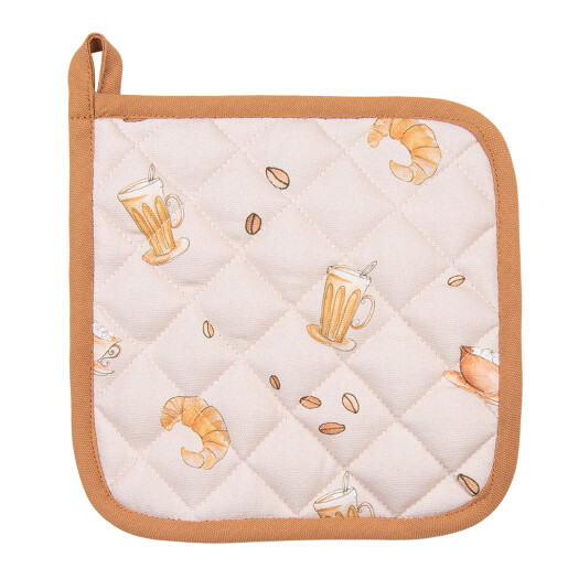 Set 2 servete termice bumbac bej maro Croissant 20x20 cm