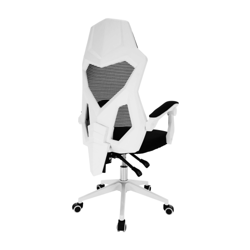 Scaun de birou gaming negru alb Yoko 60x65x123 cm