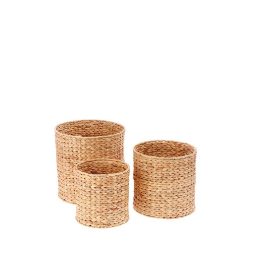 Set 3 cosuri depozitare zambila apa maro 25 x 25 cm, 30 x 30 cm, 35 x 35 cm