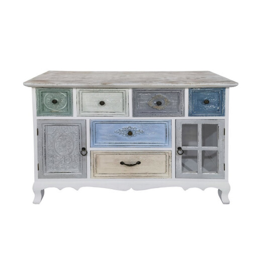 Comoda lemn multicolor vintage 114 x 36 x 84 cm