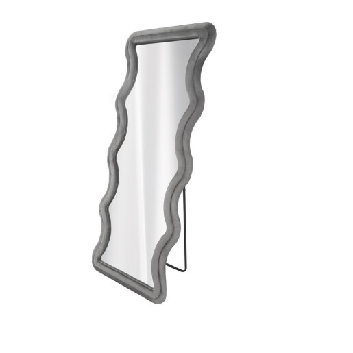 Oglinda pardoseala rama velur gri 73 x 178 cm