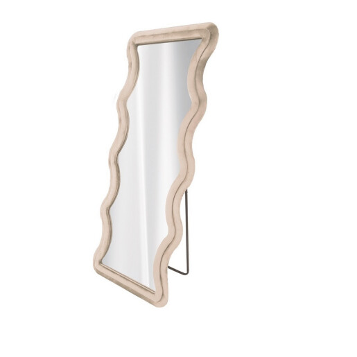 Oglinda podea rama catifea crem 73 x 178 cm
