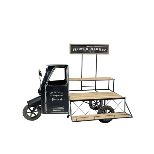 Suport ghivece flori metal lemn 167 x 79 x 132,5 cm