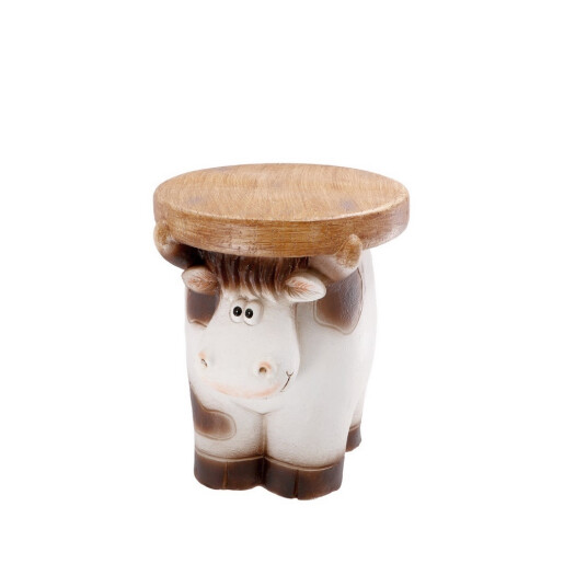 Masuta, suport ghiveci flori magnezie multicolora Vacuta 30,5 x 33 cm