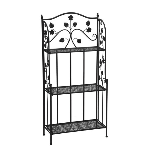 Raft pardoseala fier negru 60 x 27 x 127 cm