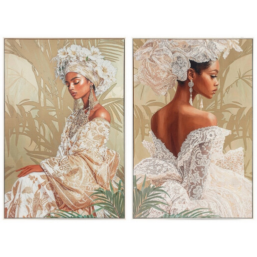 Set 2 tablouri 3D canvas  Women 2 x 100 x 150 cm
