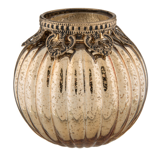 Vaza sticla aurie 10x10 cm