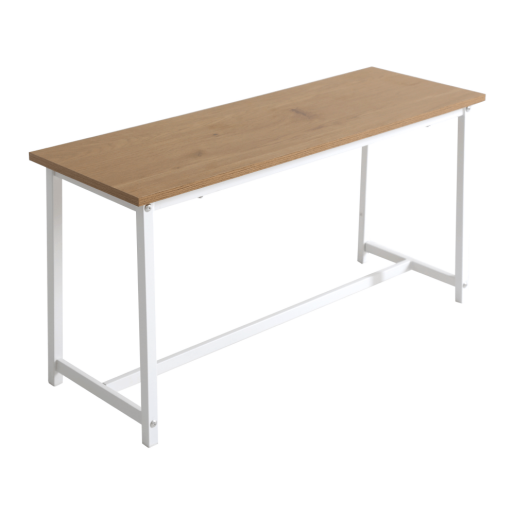 Set mobilier dining 1+2 stejar alb Zafar 120x60x75 cm, 85x30x45 cm