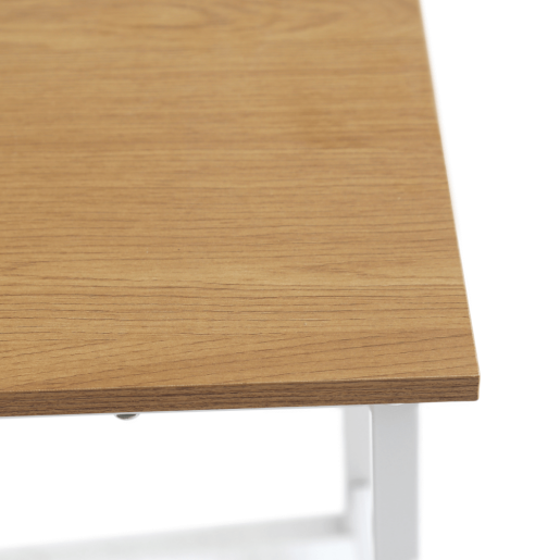 Set mobilier dining 1+2 stejar alb Zafar 120x60x75 cm, 85x30x45 cm