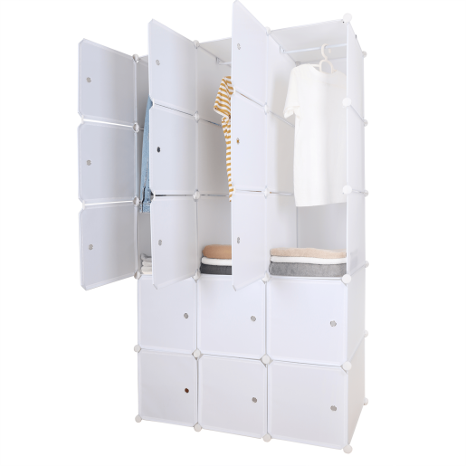 Dulap modular plastic alb Zalvo 111x46x185 cm