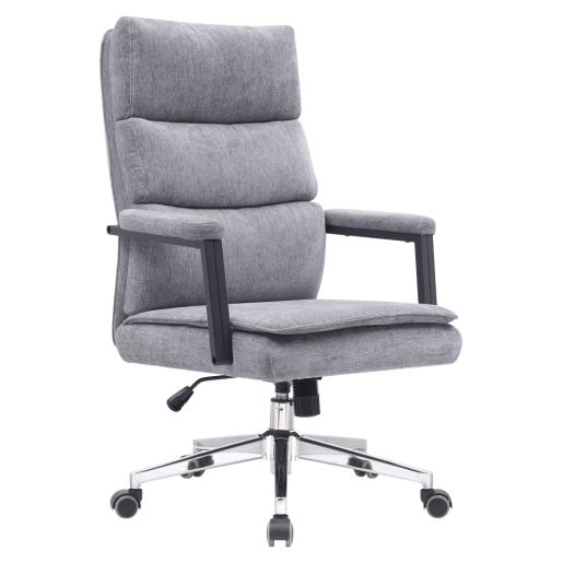 Scaun birou gri crom Zavier 65x72x104/110 cm
