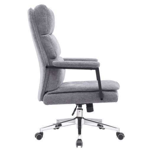 Scaun birou gri crom Zavier 65x72x104/110 cm