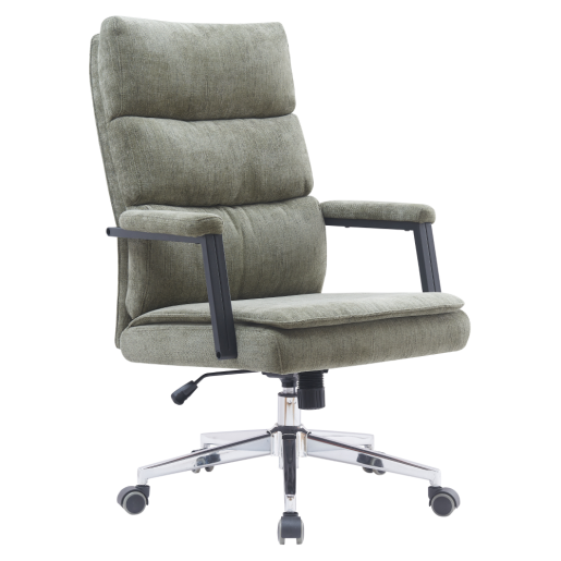 Scaun birou verde crom Zavier 65x72x104/110 cm