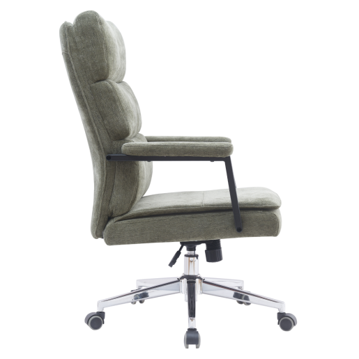 Scaun birou verde crom Zavier 65x72x104/110 cm