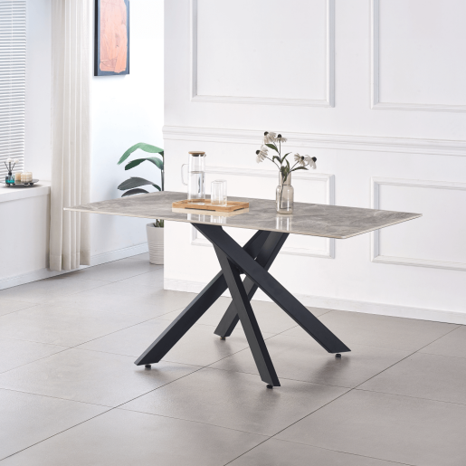 Masa dining gri neagra  Zenos 160x90x75 cm