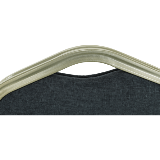 Scaun tapiterie textil gri picioare metal bej Zina 44x50x93 cm