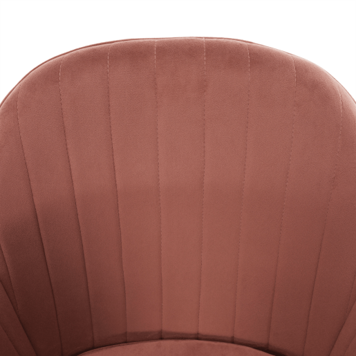 Fotoliu tapiterie catifea roz Zirkon 56x55x82 cm