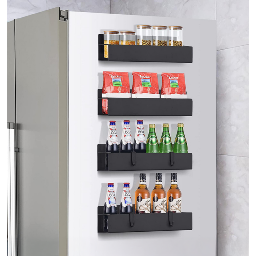 Set 4 polite otel negru Zober 2 x 27x8,5x7,5 cm, 2 x 29,5x9,5x7,5 cm