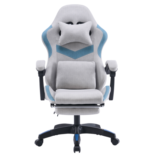 Scaun birou, gaming gri albastru Zodia 63x62x113-123 cm