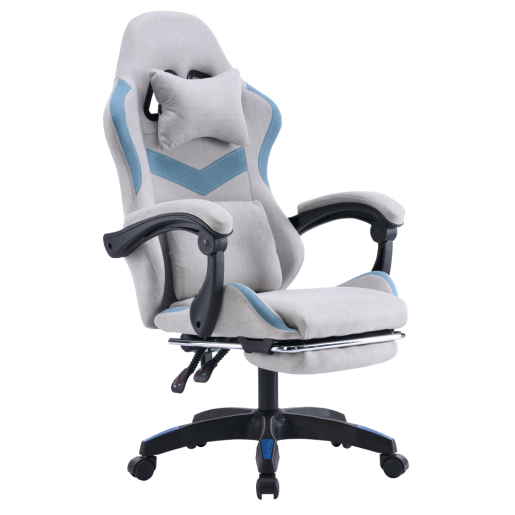 Scaun birou, gaming gri albastru Zodia 63x62x113-123 cm