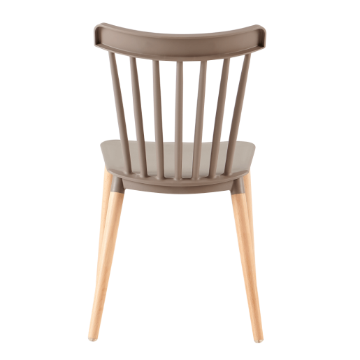 Scaun plastic gri lemn fag Zosima 54x44x83 cm
