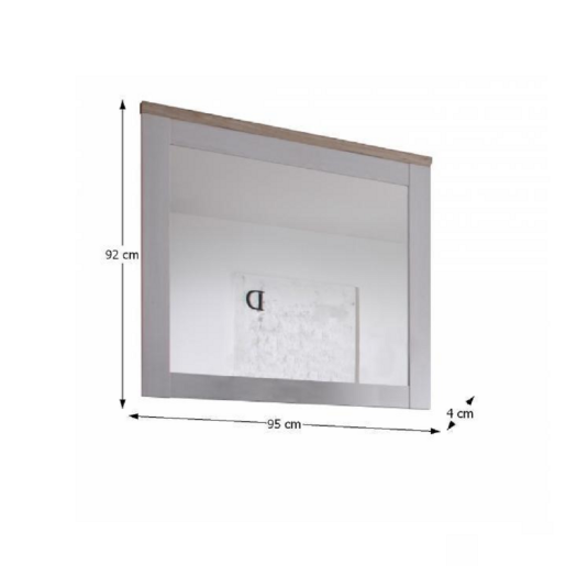 Oglinda perete rama pal alb san remo Provensal 95x4x92 cm