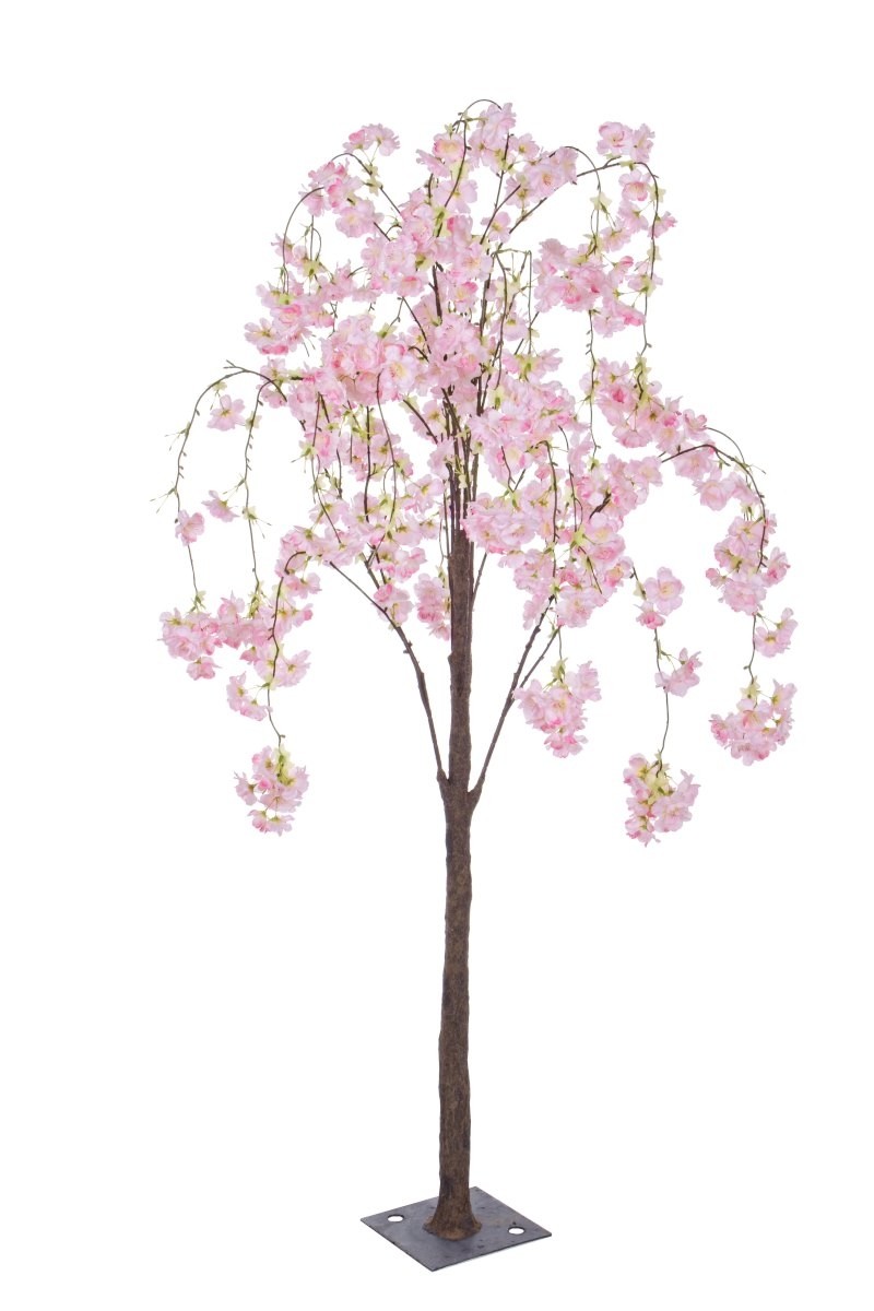 Copac Decorativ Cu Flori Artificiale Cires Roz 80x140h Decorer