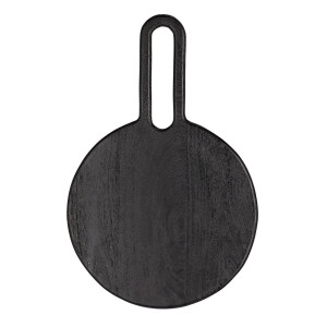 Decoratiune perete lemn mango negru Eliot 40x60x1.75 cm
