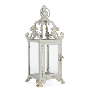 Felinar metal gri vintage Eris 14x14x37h