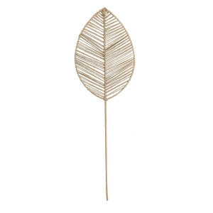 Set 8 frunze decorative hartie natur metal negru Wanda 34x110h